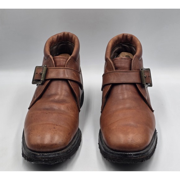 Allen Edmonds Rainier Monk Strap Boots Mens 9C Mahogany Leather 9986 USA Made main image 12